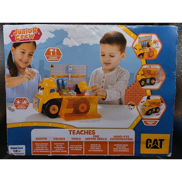 Cat Junior Crew Fix-It Phillip Toy Truck With Lights & Sounds Learning Workbench - Picture 2 of 10